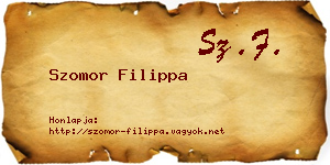 Szomor Filippa névjegykártya